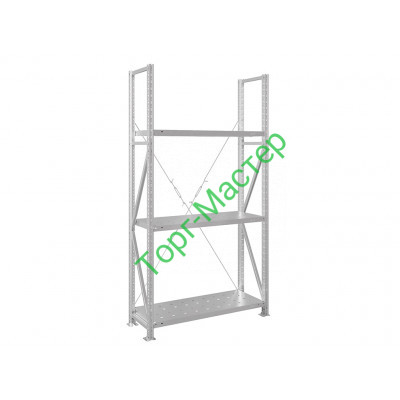 Стеллаж MS U 2000x1000x400/3 перфорированные полки