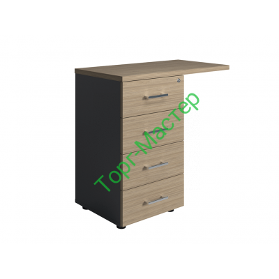 Тумба боковая NPW-408 L4 вяз натуральный/антрацит