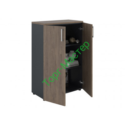 Шкаф NW 1280 закрытый темный орех/антрацит